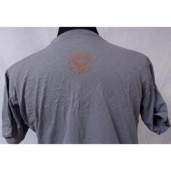 Jägermeister Mens Large Grey Spellout Distressed Deer Head Cross Tee Shirt - Picture 9 of 11